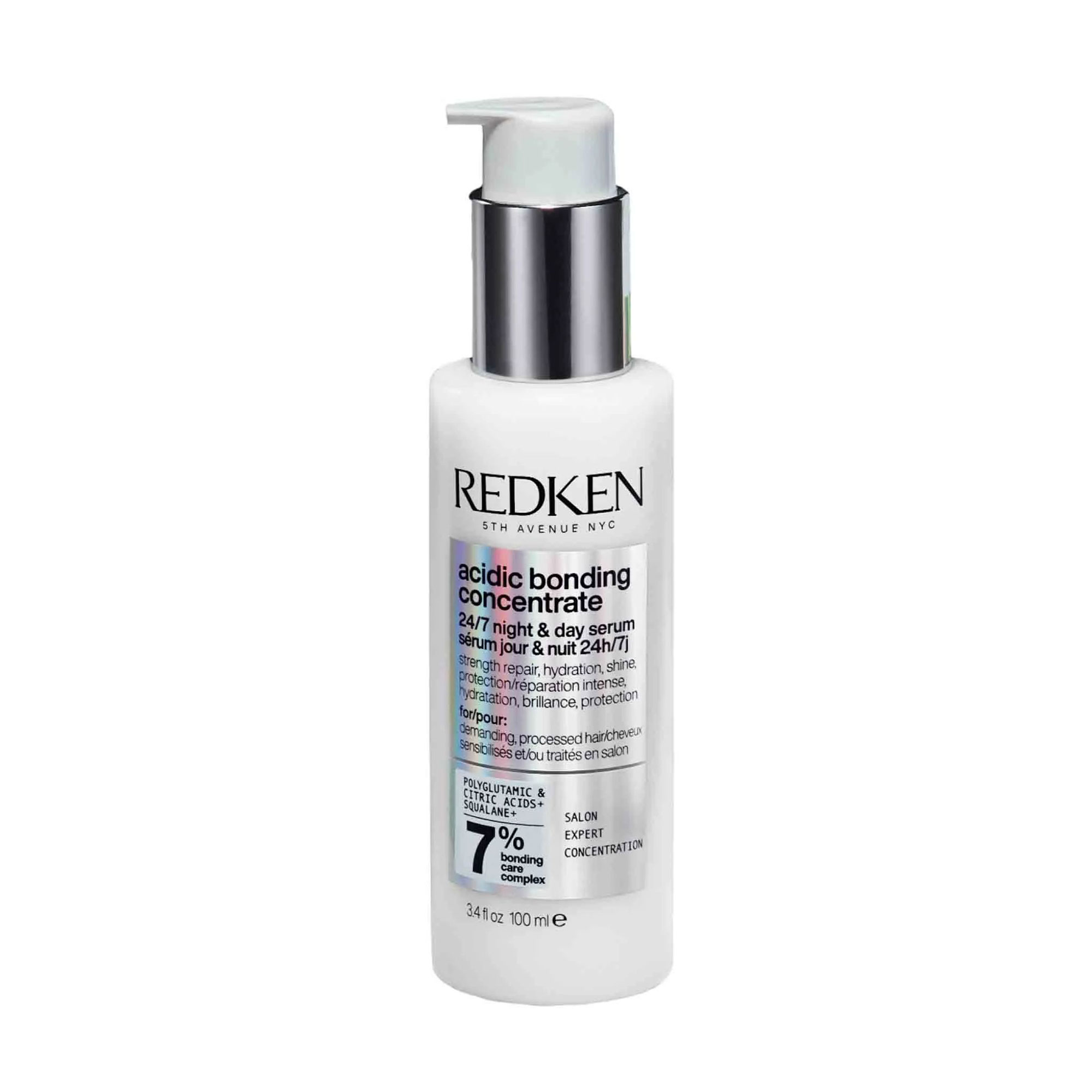 Денна та нічна сироватка 24/7 Redken Acidic Bonding Concentrate 24/7 Night &amp; Day Serum для інтенсивного догляду за хімічно обробленим та пошкодженим волоссям, 100 мл